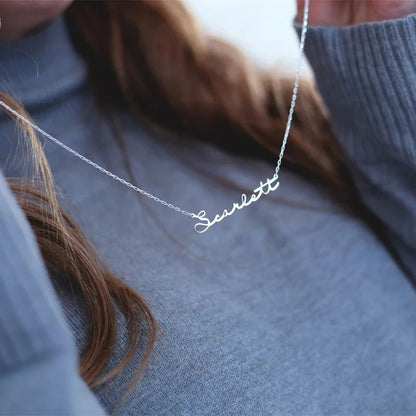 Personalized Signature Necklace, Custom Name Necklace, Signature Name Necklace, Dainty Name Jewelry, Gift For Her, Mother Day Gift