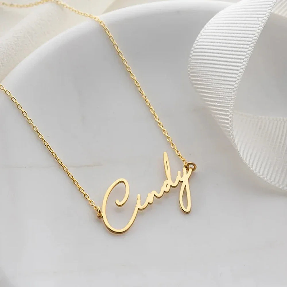 Personalized Signature Necklace, Custom Name Necklace, Signature Name Necklace, Dainty Name Jewelry, Gift For Her, Mother Day Gift