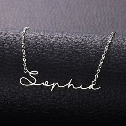 Personalized Signature Necklace, Custom Name Necklace, Signature Name Necklace, Dainty Name Jewelry, Gift For Her, Mother Day Gift