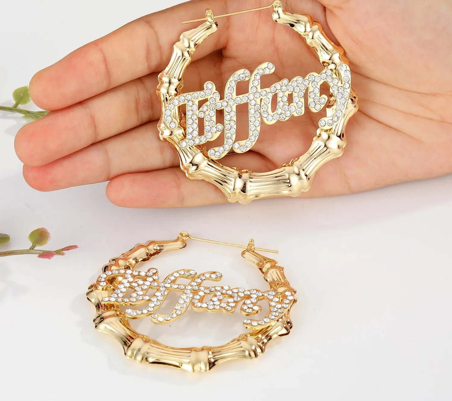 Bling Name Earrings