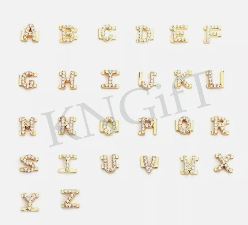 Slider Bracelet & Letters - Charms only