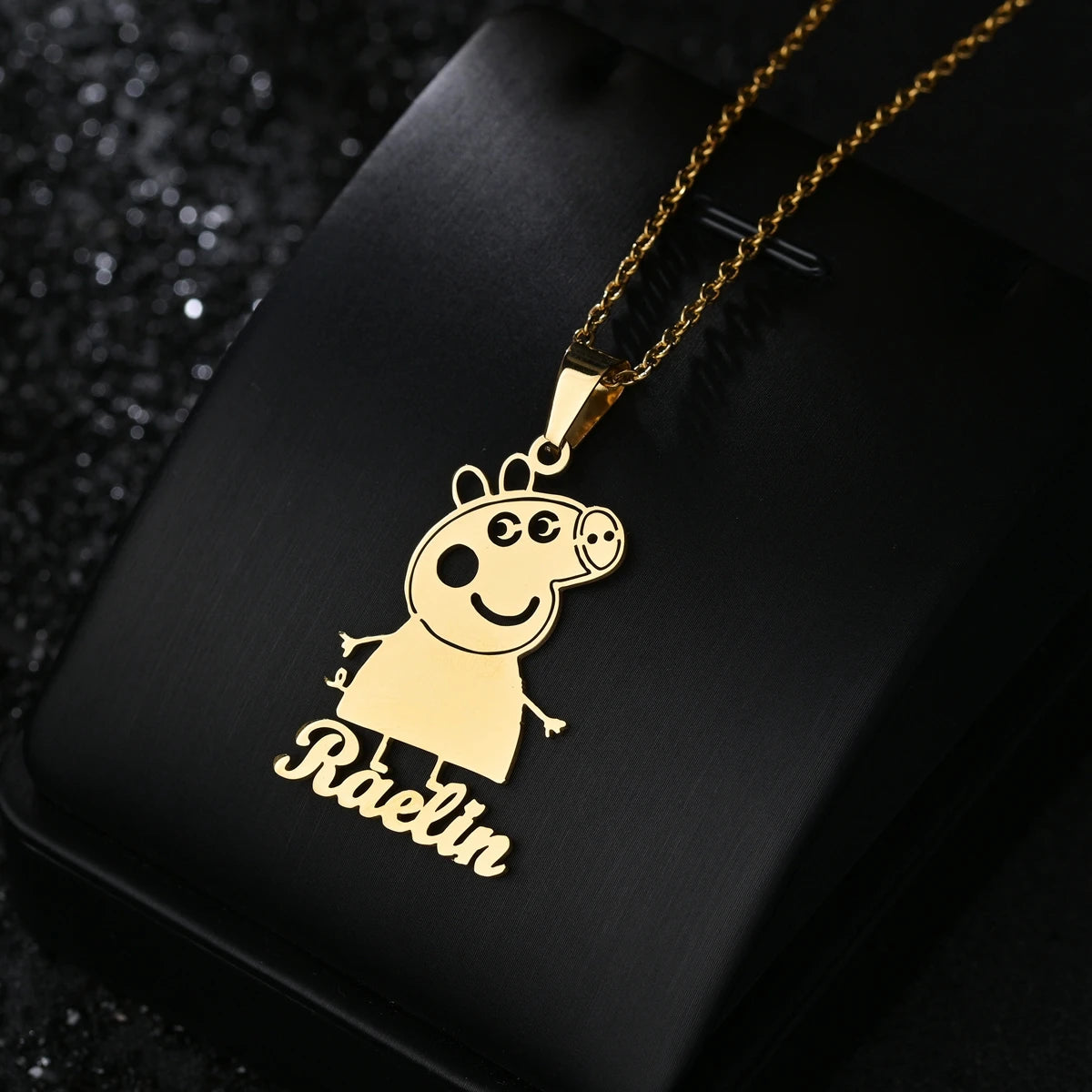 Personalized Name And Cartoon Character Necklaces Pendants