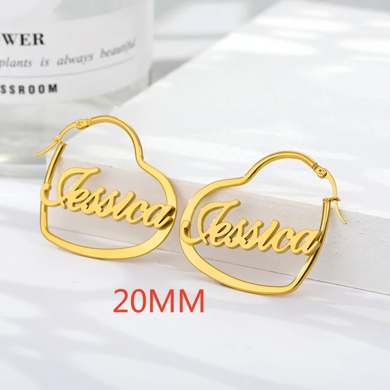 Dime size name hoop earrings for babies, kids, children30