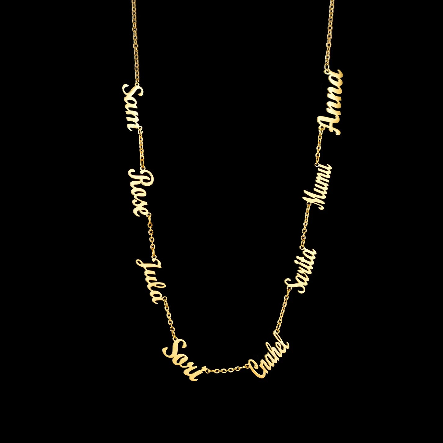 8 gold necklce 