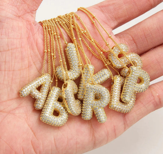 3D Gold Letter Necklace