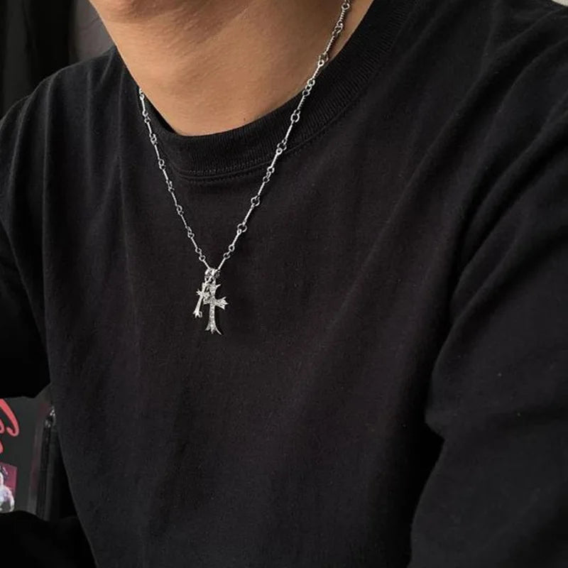 Double Cross Me Necklace