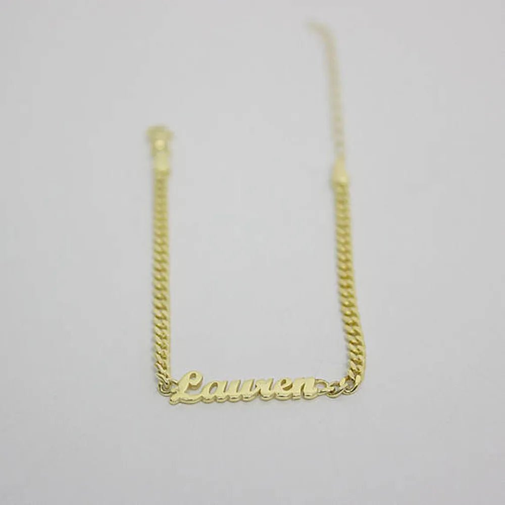 Cuban Chain Name Bracelet 3mm - KN Gifts