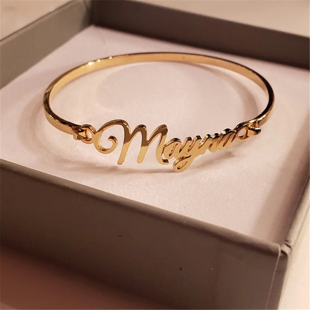 Custom Bangle Bracelet - Name Bangle - KN Gifts