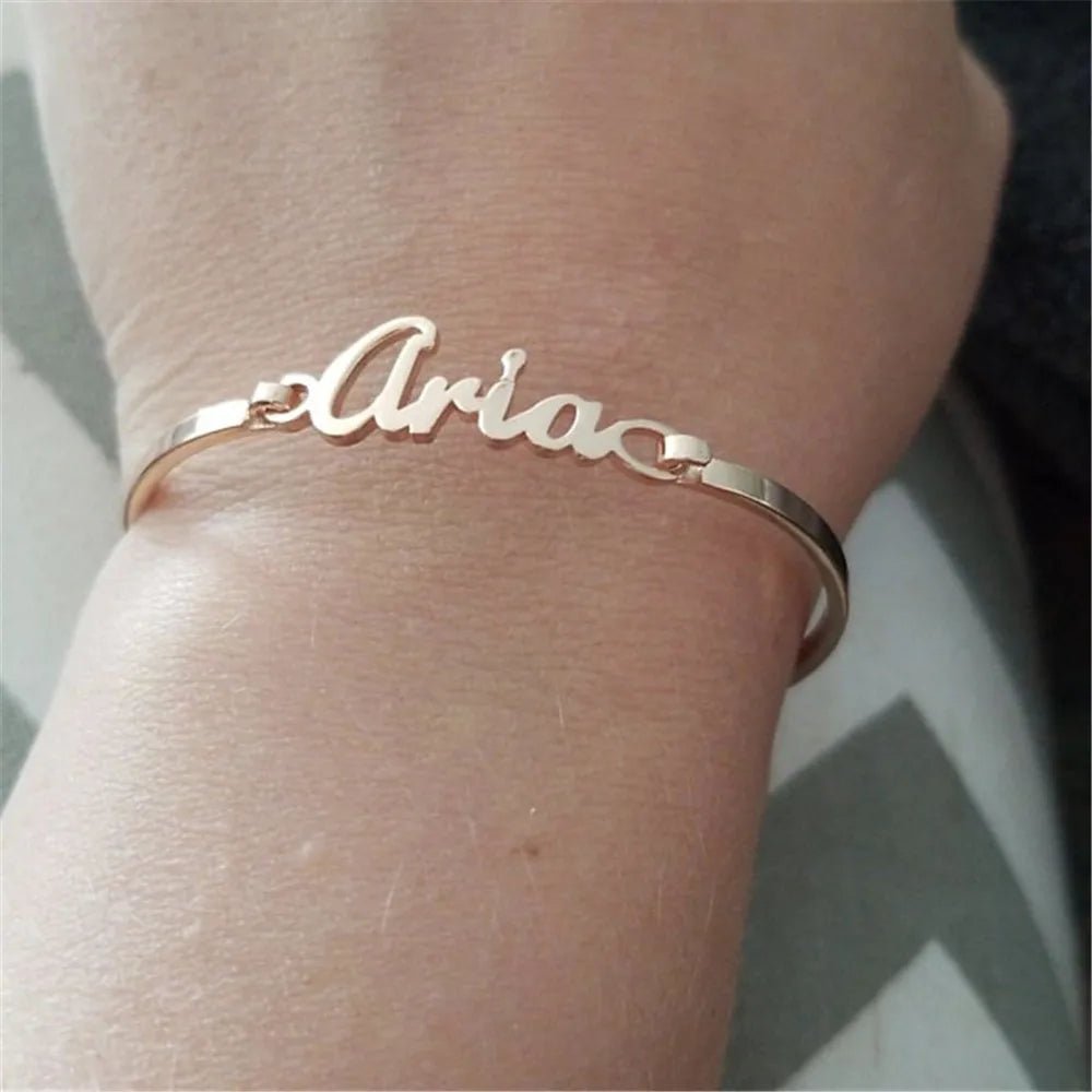 Custom Bangle Bracelet - Name Bangle - KN Gifts