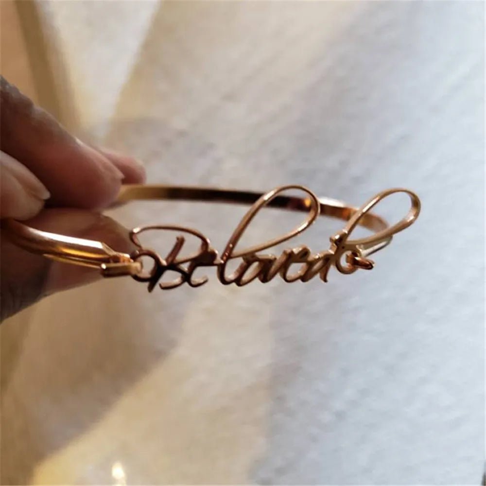 Custom Bangle Bracelet - Name Bangle - KN Gifts