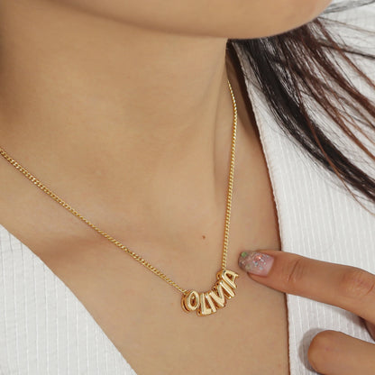 Personalized 3D Letter Necklace, Custom Bubble 3D Initial Charm, 3D Letter Necklace, Bubble Name Necklace