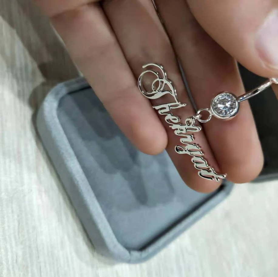 Custom Name Belly Ring ,Name Belly Rings